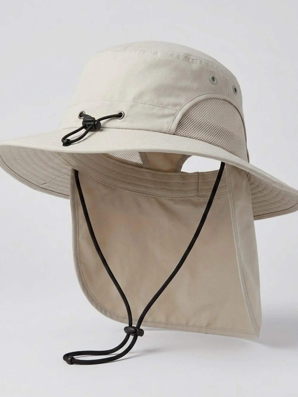 Sonoma Boonie Hat L/XL Light Gray Wide Brim Neck Flap Fishing Hiking Hat